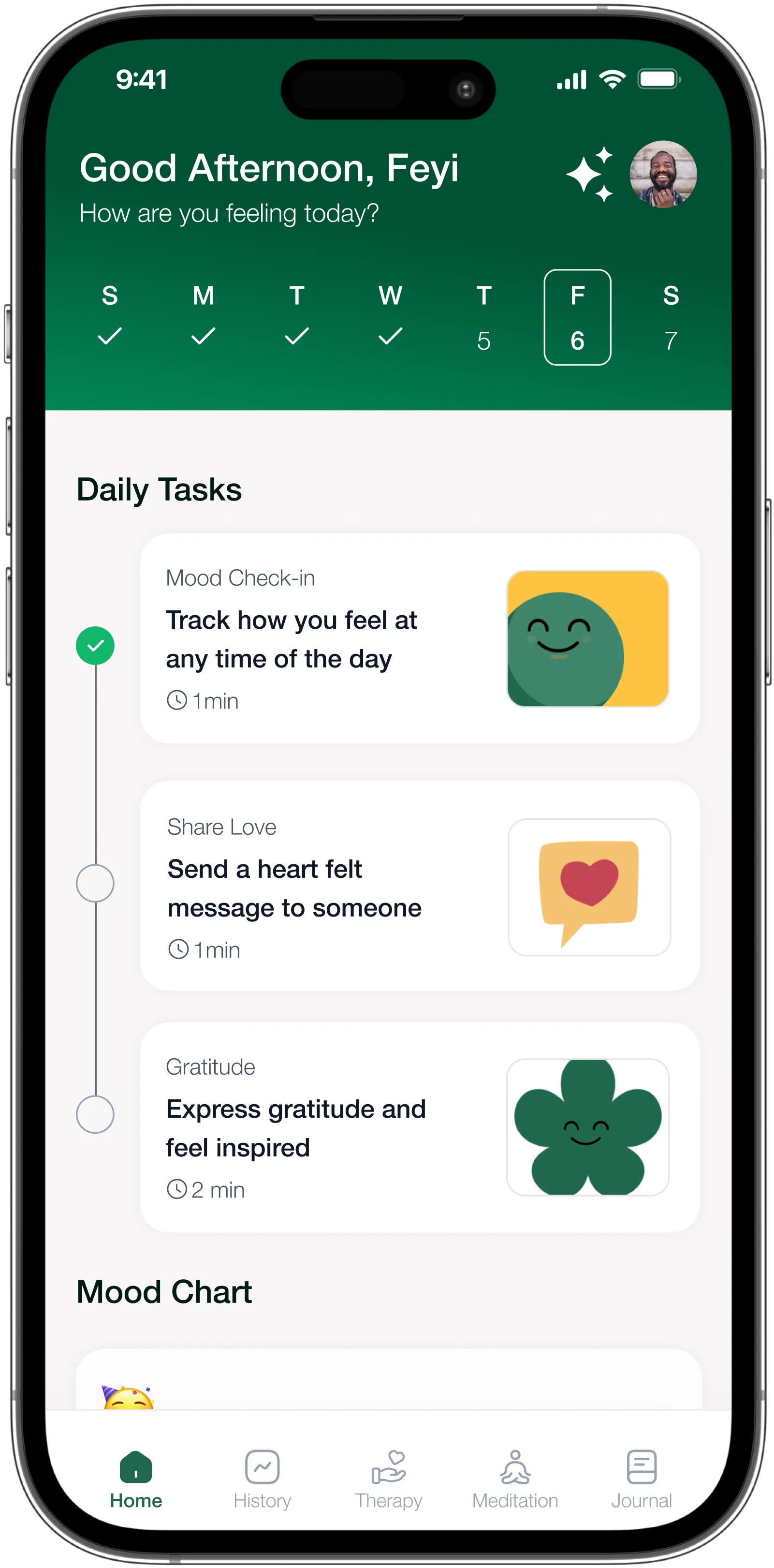Self Care App Mockup